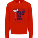 Its All About the Coal Funny BBQ Grill Kids Sweatshirt Jumper Bright Red
