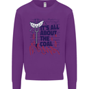 Its All About the Coal Funny BBQ Grill Kids Sweatshirt Jumper Purple