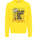 Its All About the Coal Funny BBQ Grill Kids Sweatshirt Jumper Yellow