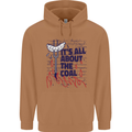 Its All About the Coal Funny BBQ Grill Mens 80% Cotton Hoodie Caramel Latte