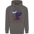 Its All About the Coal Funny BBQ Grill Mens 80% Cotton Hoodie Charcoal