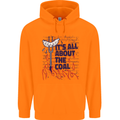 Its All About the Coal Funny BBQ Grill Mens 80% Cotton Hoodie Orange