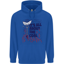 Its All About the Coal Funny BBQ Grill Mens 80% Cotton Hoodie Royal Blue