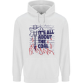 Its All About the Coal Funny BBQ Grill Mens 80% Cotton Hoodie White