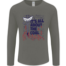 Its All About the Coal Funny BBQ Grill Mens Long Sleeve T-Shirt Charcoal