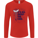 Its All About the Coal Funny BBQ Grill Mens Long Sleeve T-Shirt Red
