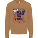 Its All About the Coal Funny BBQ Grill Mens Sweatshirt Jumper Caramel Latte