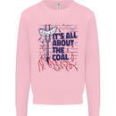 Its All About the Coal Funny BBQ Grill Mens Sweatshirt Jumper Light Pink