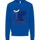 Its All About the Coal Funny BBQ Grill Mens Sweatshirt Jumper Royal Blue