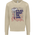 Its All About the Coal Funny BBQ Grill Mens Sweatshirt Jumper Sand