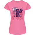 Its All About the Coal Funny BBQ Grill Womens Petite Cut T-Shirt Azalea