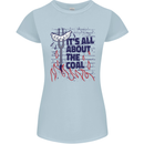 Its All About the Coal Funny BBQ Grill Womens Petite Cut T-Shirt Light Blue