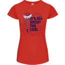 Its All About the Coal Funny BBQ Grill Womens Petite Cut T-Shirt Red