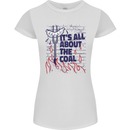 Its All About the Coal Funny BBQ Grill Womens Petite Cut T-Shirt White