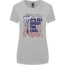 Its All About the Coal Funny BBQ Grill Womens Wider Cut T-Shirt Sports Grey