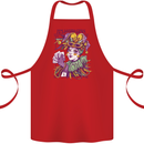 Its Mardi Gras Carnival Cotton Apron 100% Organic Red