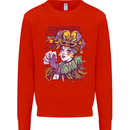 Its Mardi Gras Carnival Kids Sweatshirt Jumper Bright Red