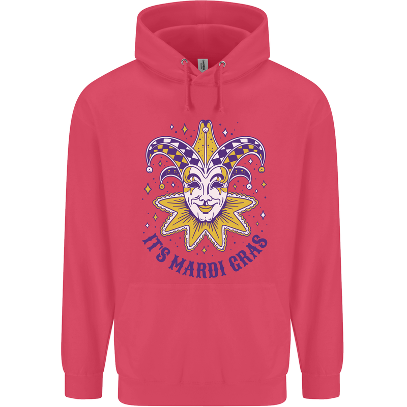 Its Mardi Gras Childrens Kids Hoodie Heliconia