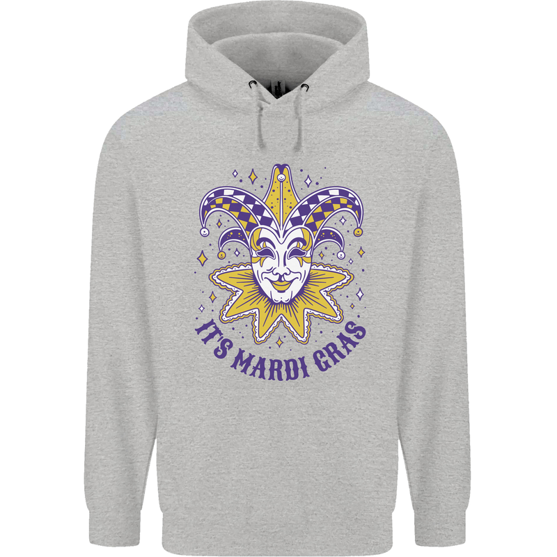 Its Mardi Gras Childrens Kids Hoodie Sports Grey