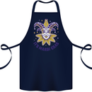 Its Mardi Gras Cotton Apron 100% Organic Navy Blue