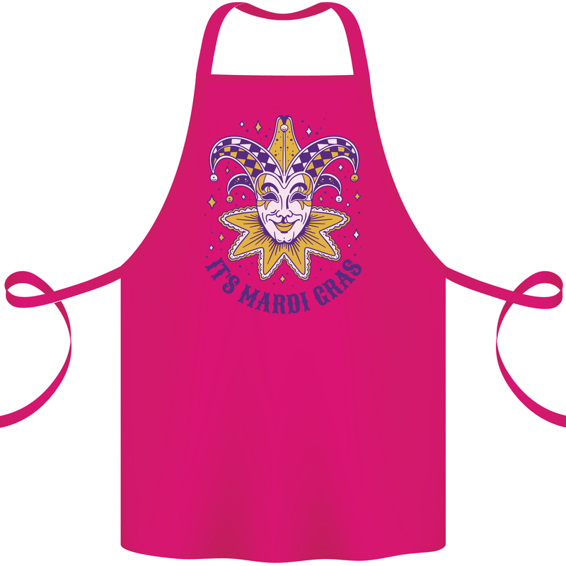 Its Mardi Gras Cotton Apron 100% Organic Pink