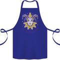 Its Mardi Gras Cotton Apron 100% Organic Royal Blue