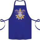 Its Mardi Gras Cotton Apron 100% Organic Royal Blue