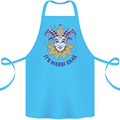 Its Mardi Gras Cotton Apron 100% Organic Turquoise