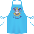 Its Mardi Gras Cotton Apron 100% Organic Turquoise