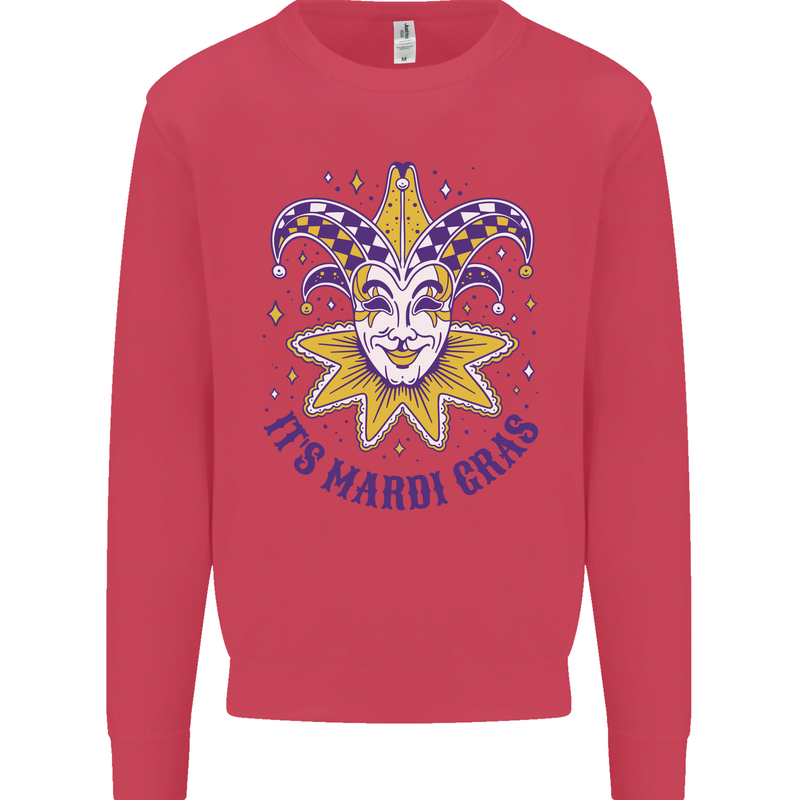Its Mardi Gras Kids Sweatshirt Jumper Heliconia