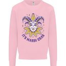 Its Mardi Gras Kids Sweatshirt Jumper Light Pink