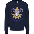 Its Mardi Gras Kids Sweatshirt Jumper Navy Blue