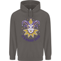 Its Mardi Gras Mens 80% Cotton Hoodie Charcoal