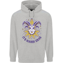 Its Mardi Gras Mens 80% Cotton Hoodie Sports Grey