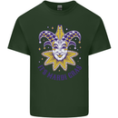 Its Mardi Gras Mens Cotton T-Shirt Tee Top Forest Green