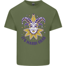 Its Mardi Gras Mens Cotton T-Shirt Tee Top Military Green