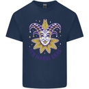 Its Mardi Gras Mens Cotton T-Shirt Tee Top Navy Blue