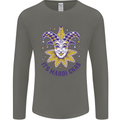 Its Mardi Gras Mens Long Sleeve T-Shirt Charcoal