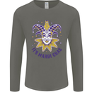 Its Mardi Gras Mens Long Sleeve T-Shirt Charcoal
