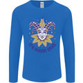 Its Mardi Gras Mens Long Sleeve T-Shirt Royal Blue