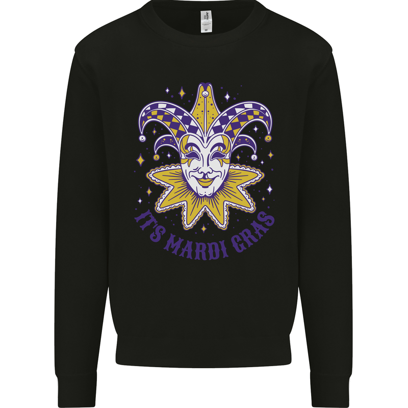 Its Mardi Gras Mens Sweatshirt Jumper Black