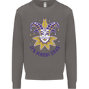 Its Mardi Gras Mens Sweatshirt Jumper Charcoal