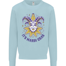 Its Mardi Gras Mens Sweatshirt Jumper Light Blue