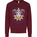 Its Mardi Gras Mens Sweatshirt Jumper Maroon