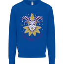 Its Mardi Gras Mens Sweatshirt Jumper Royal Blue