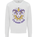 Its Mardi Gras Mens Sweatshirt Jumper White