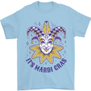 Its Mardi Gras Mens T-Shirt 100% Cotton Light Blue