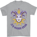 Its Mardi Gras Mens T-Shirt 100% Cotton Sports Grey