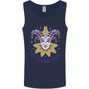 Its Mardi Gras Mens Vest Tank Top Navy Blue