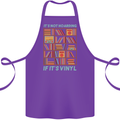 Its Not Hoarding Funny Vinyl Records Turntable Cotton Apron 100% Organic Purple